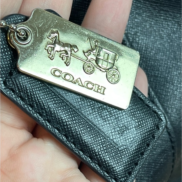 Coach Madison Saffiano East/West Bond Tote black leather bag - Picture 7 of 13